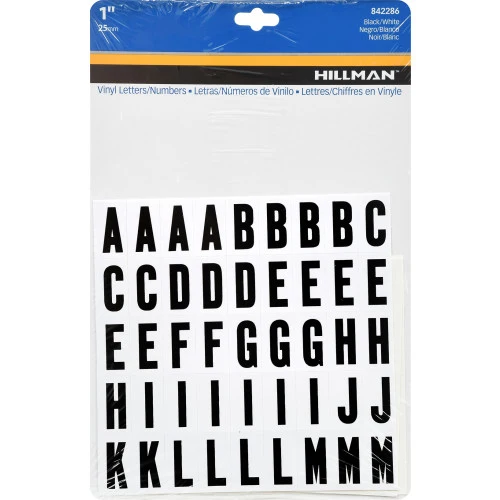 Enhanced Hillman 1-In. Adhesive Black White House Number Kit Unique