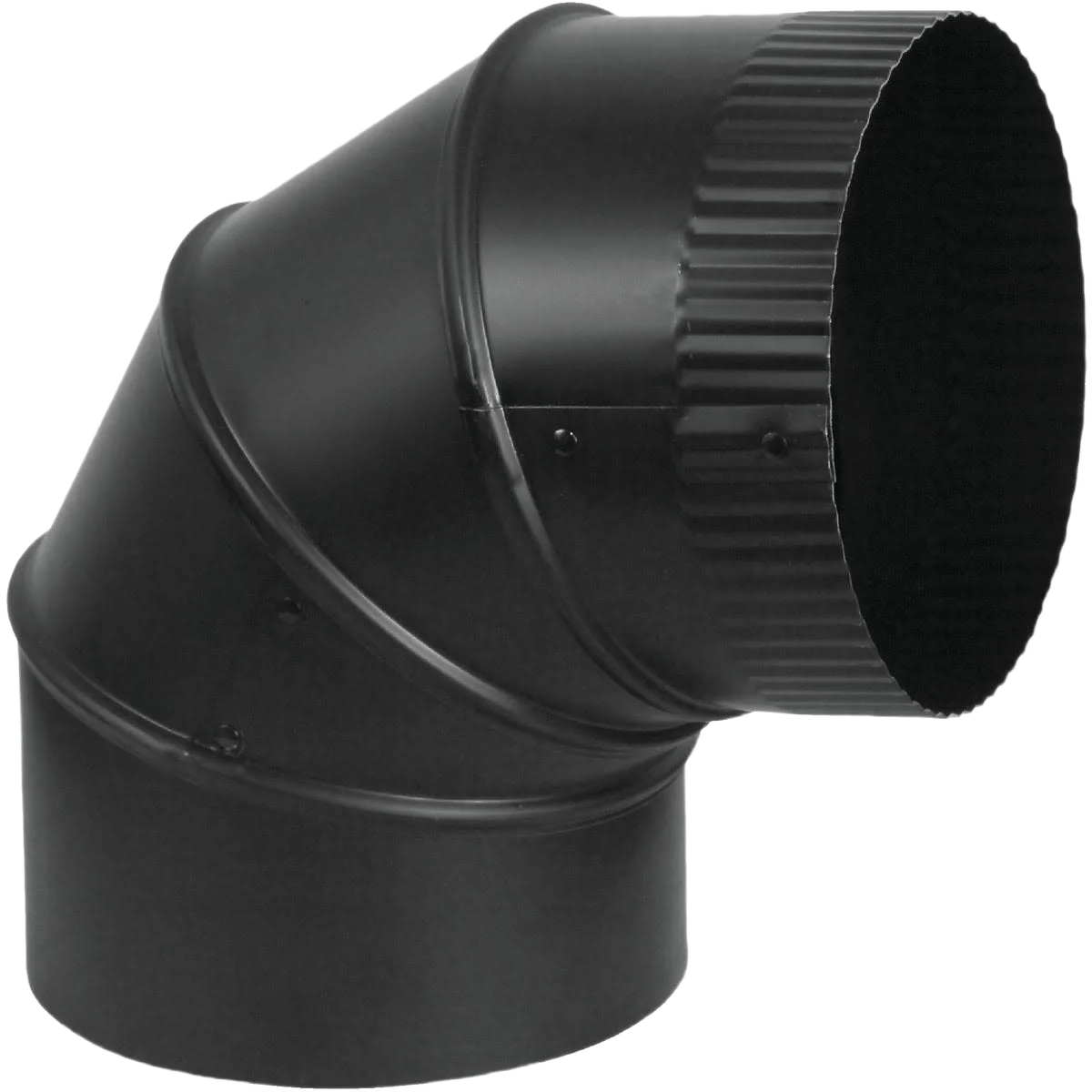 Versatile Imperial 6 In. 24 Gauge Black Adjustable Elbow Relaxed