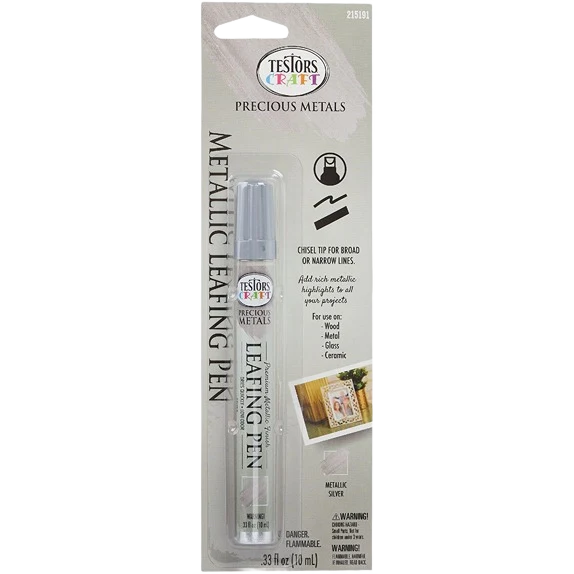 Proven Rust-Oleum Testors Craft Metallic Silver Leafing Pen Sophisticated