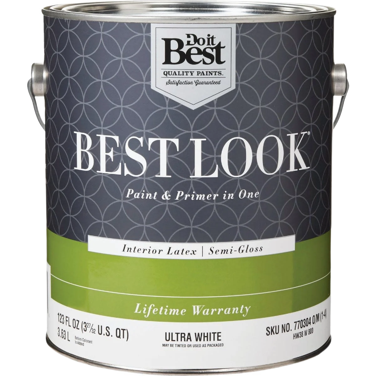 Easy-to-Use Look 1-gal. Ultra White Interior Latex Semi-Gloss Paint Primer In One Lightweight