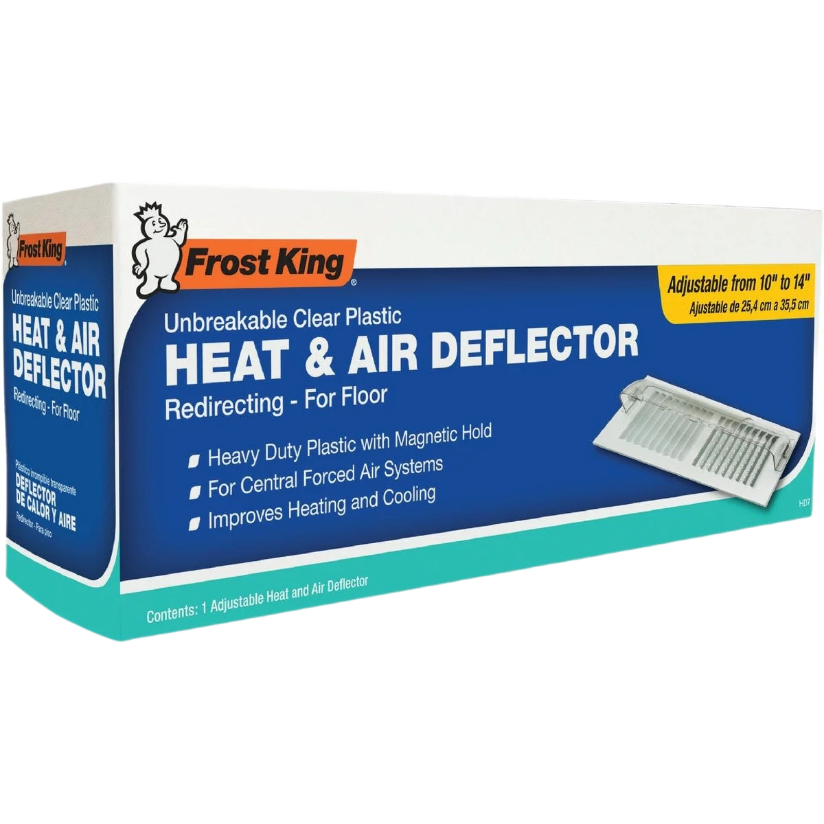 Flexible Frost King 10 in. to 14 in. Floor Heat and Air Deflector Fine Crafted