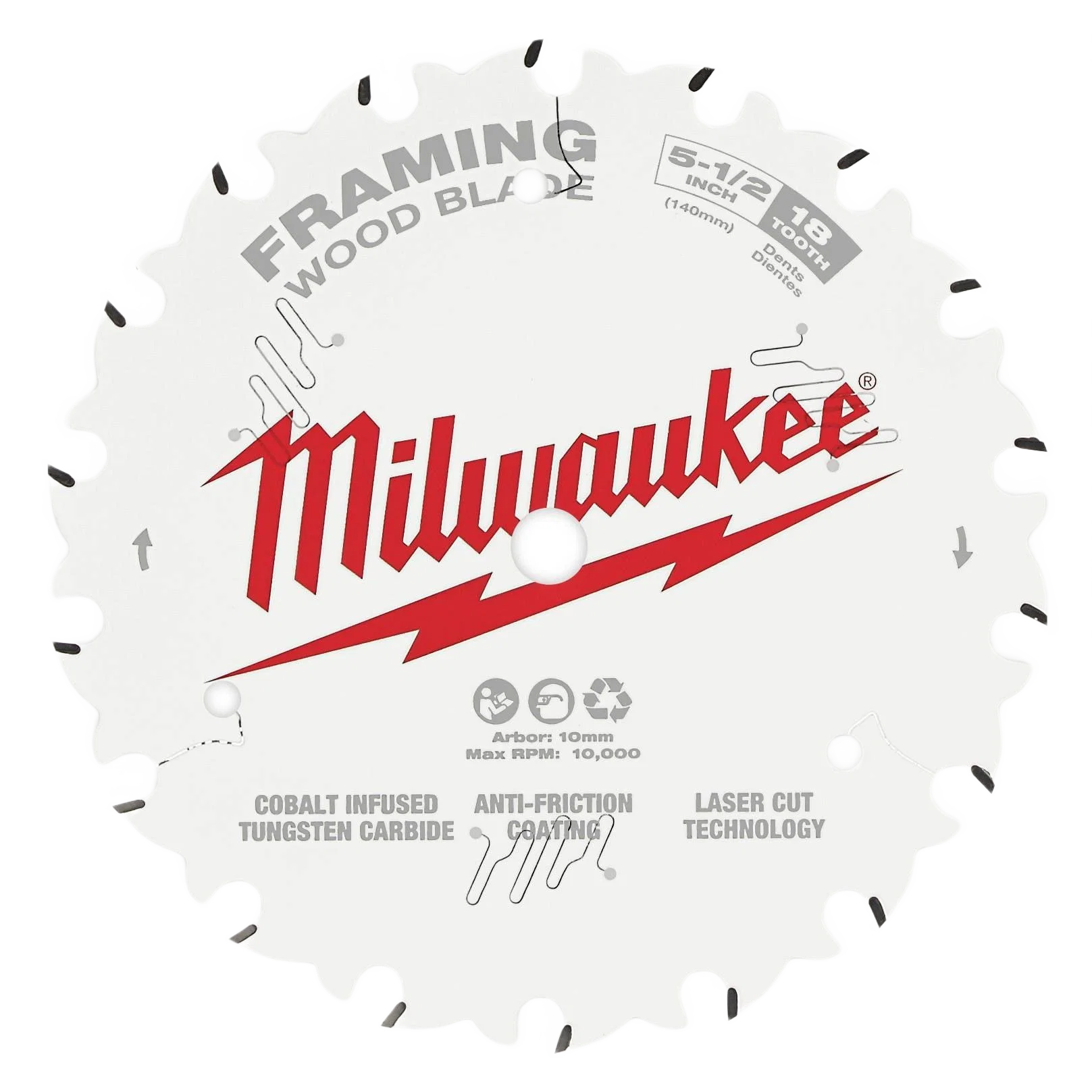 Classic Milwaukee 5-1 2 18 Tooth Framing Circular Saw Blade Prestigious