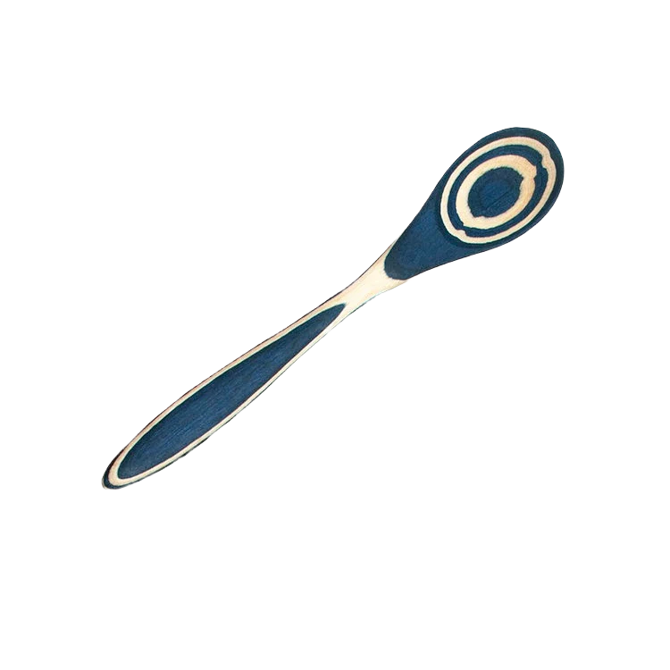 Genuine Island Bamboo Pakka Wood Blue Mini Spoon Clean