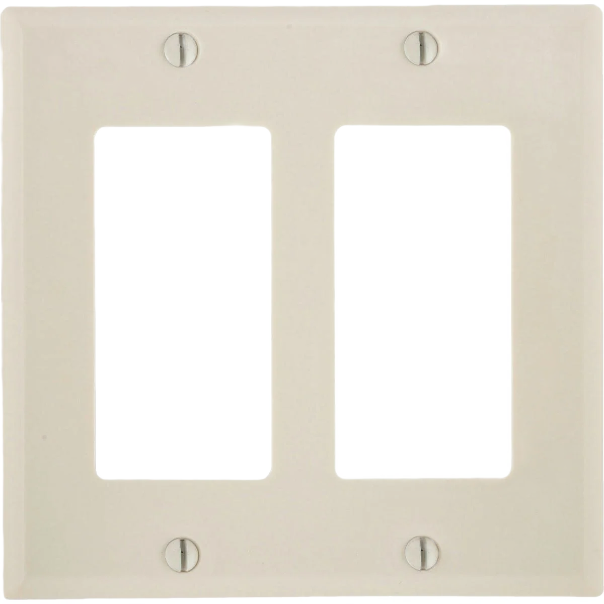 Quality Leviton Decora 2-Gang Light Almond Smooth Plastic Rocker Decorator Wall Plate Contemporary