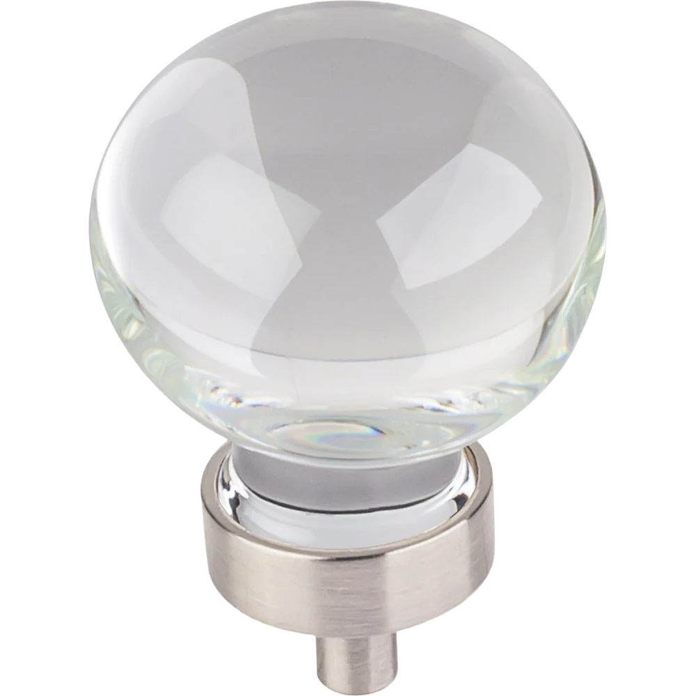Responsible Hardware Resources Glass Sphere Harlow Knob Satin Nickel Trendy
