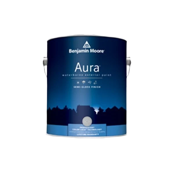 Modern Benjamin Moore Aura 1X Semi-Gloss Exterior Paint 1 Gallon Classic