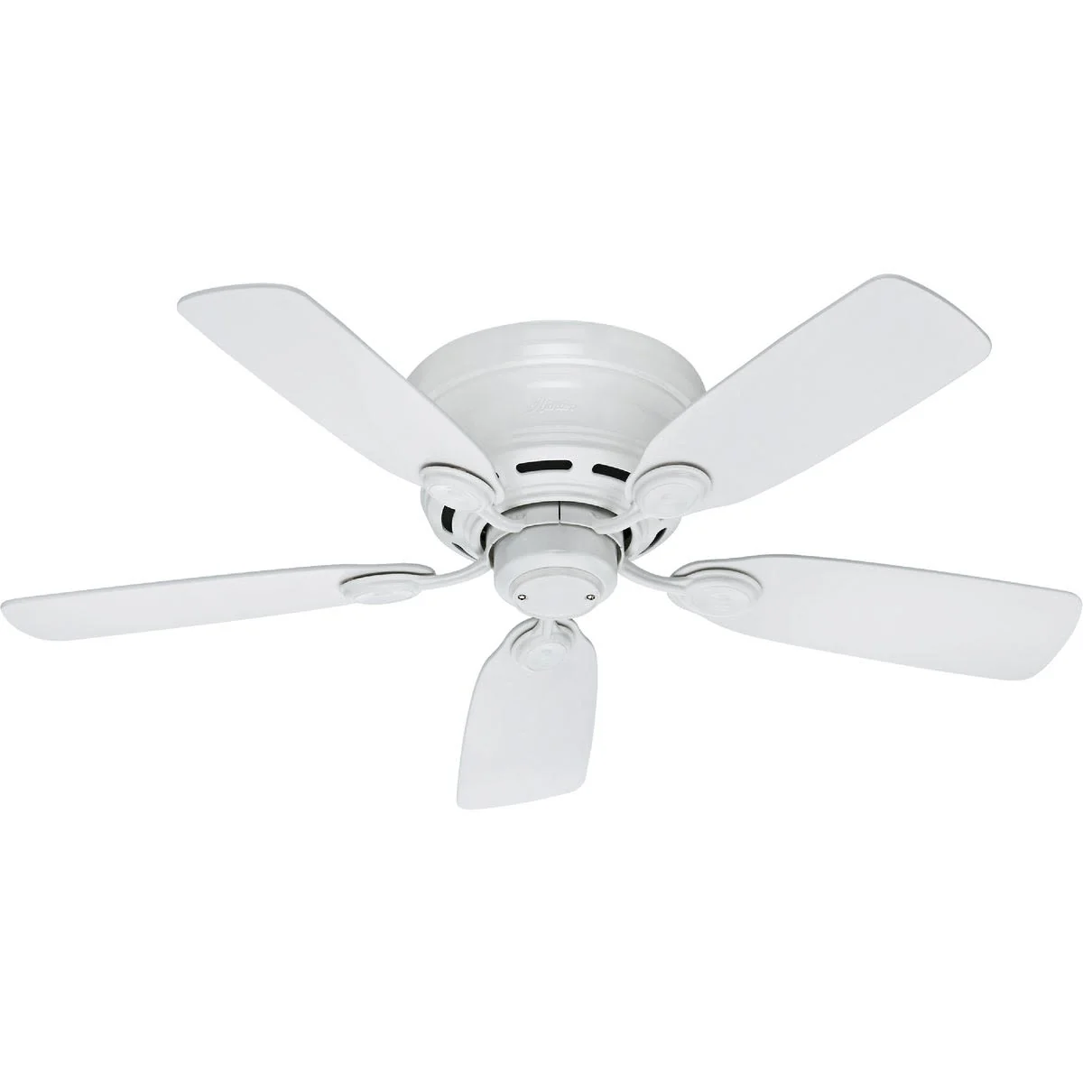 Elite Hunter Low Profile IV White Ceiling Fan 42 in. Refined