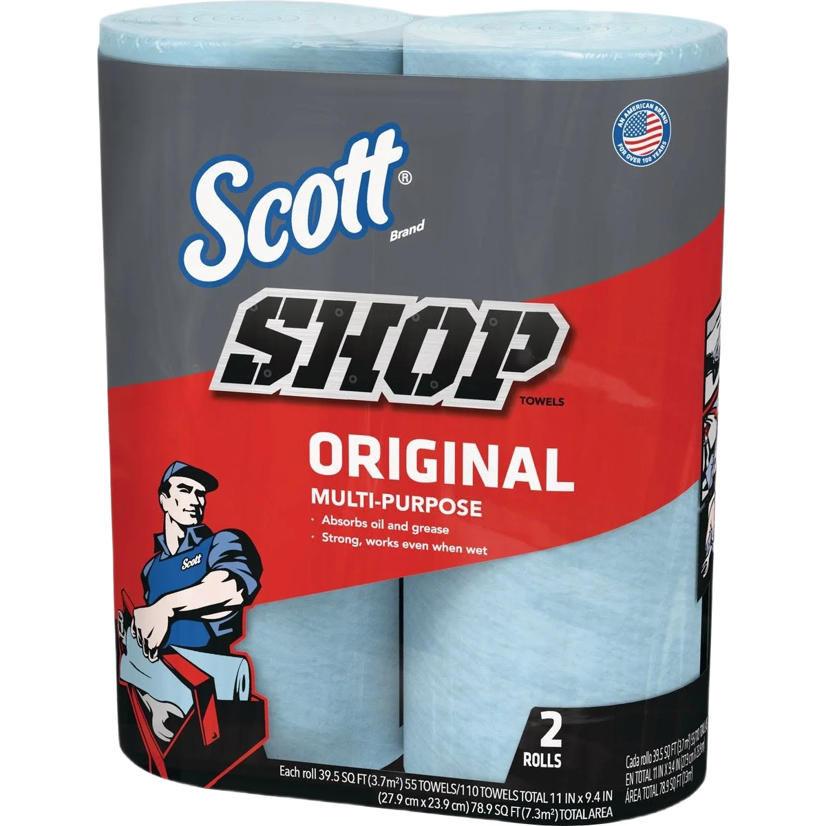 Solid Scott 11 In. W x 9.4 In. L Shop Towel 2-Roll Original
