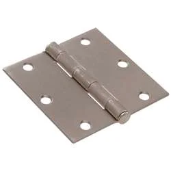 Dependable Hillman Satin Nickel Residential Door Hinge with Square Corner 3-1 2 in. Comfortable