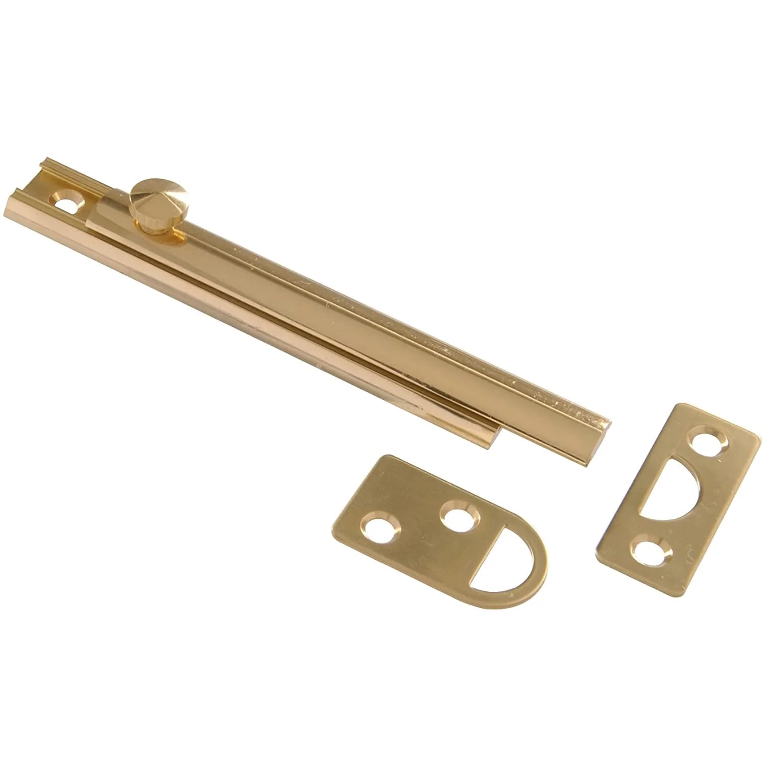 Exclusive Hillman Bright Brass Solid Brass Surface Bolt 4 in. Top-Quality