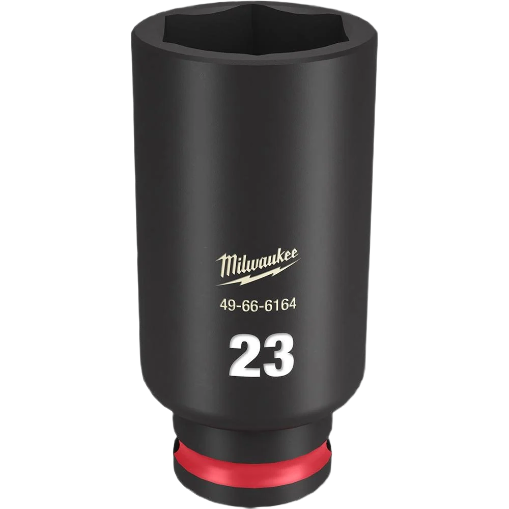 Easy-to-Use Milwaukee SHOCKWAVE™ Impact Duty™ 3 8 Drive 23-mm Deep 6 Point Socket Convenient