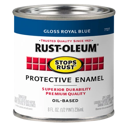 Original Design Rust-Oleum Stops Rust Royal Blue Protective Enamel Brush-On Paint 1 2 Pint Smooth