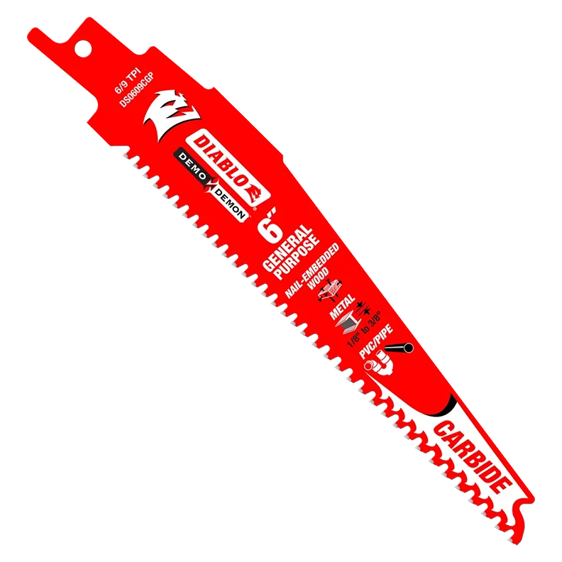 Prestigious Diablo 6 in. Carbide General Purpose Reciprocating Saw Blade Pure