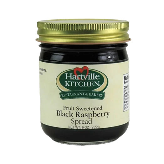 Organic Hartville Kitchen Fruit Sweetened Black Raspberry Spread 9 oz. Trusted