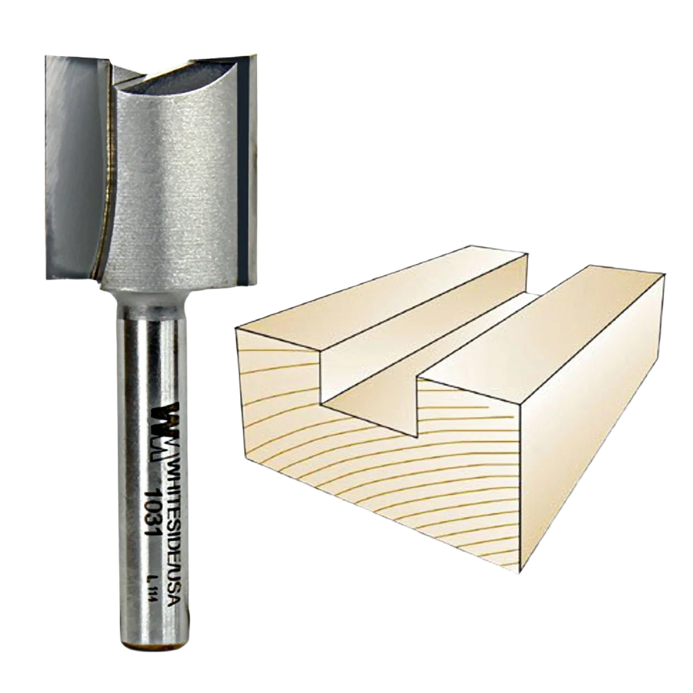 Authentic Whiteside Straight Bit 1 4 in. SH x 3 4 in. CD x 1 in. CL Original