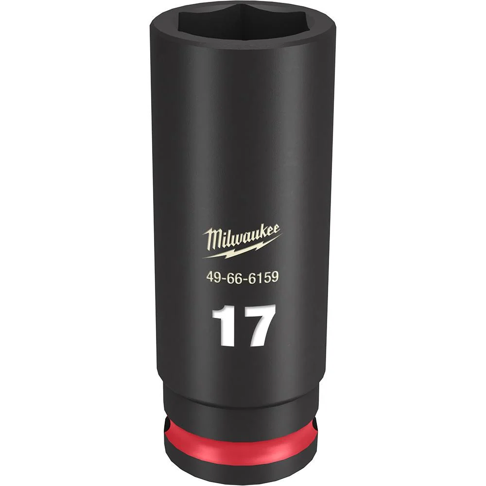 Authentic Milwaukee SHOCKWAVE™ Impact Duty™ 3 8 Drive 17-mm Deep 6 Point Socket Efficient