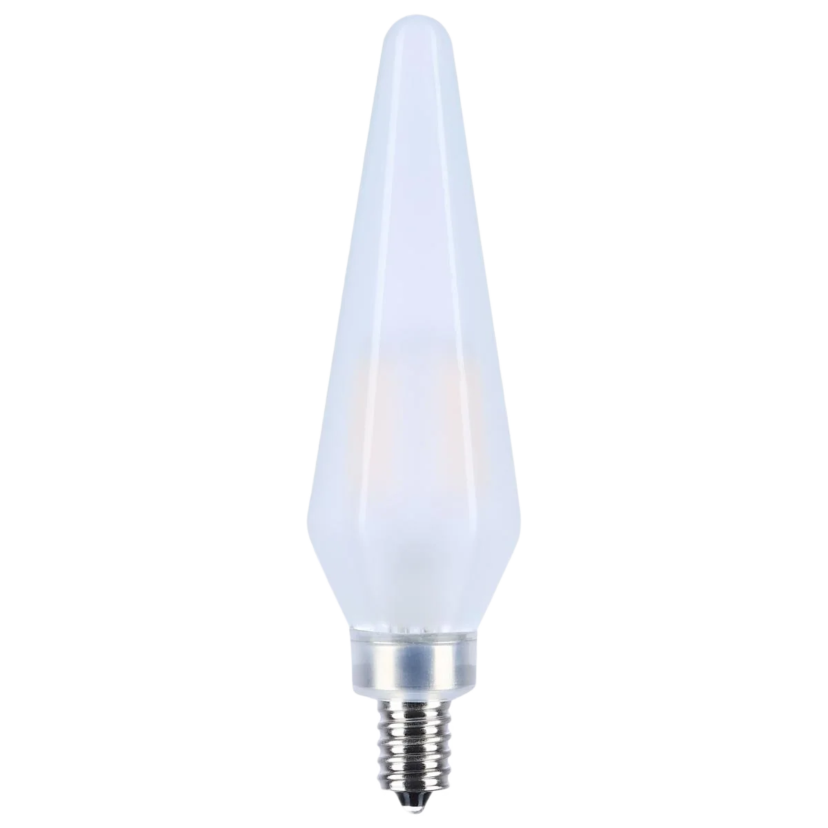 Green Satco 2 Watt Prismatic HX11 LED Candelabra Base Frost Light Bulb Refined