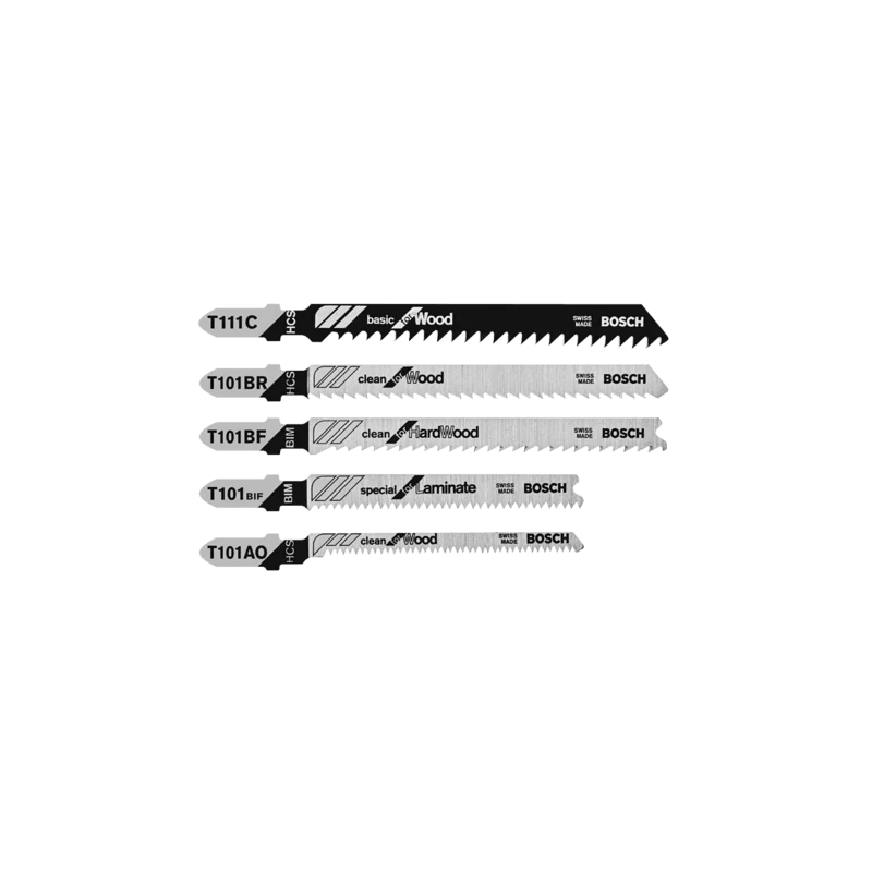 Luxury Bosch Pro Wood T-Shank Jigsaw Blade Set 5 Blades Advanced