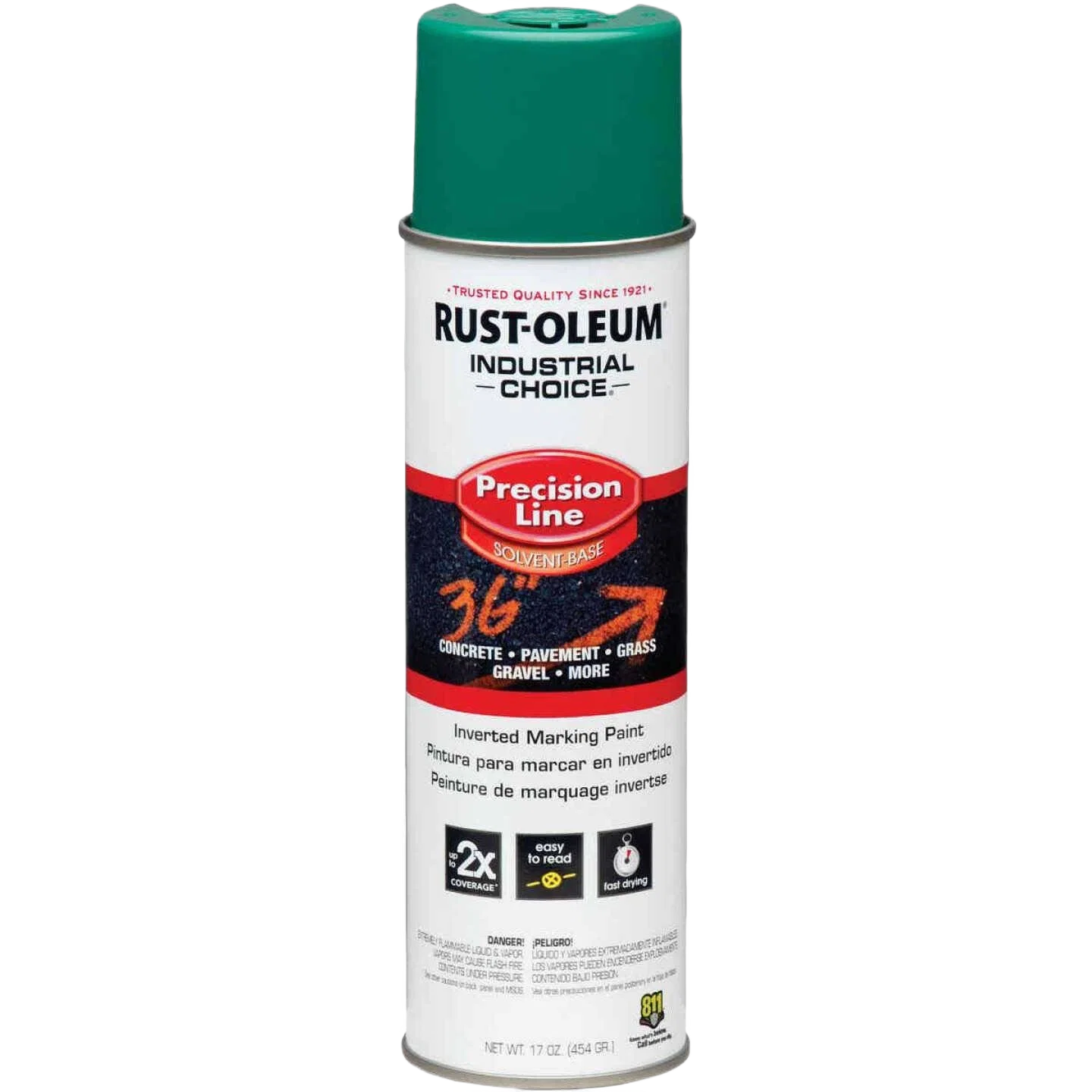 Top-Quality Rust-Oleum Industrial Choice APWA Safety Green Marking Spray Paint 17 oz. Outstanding