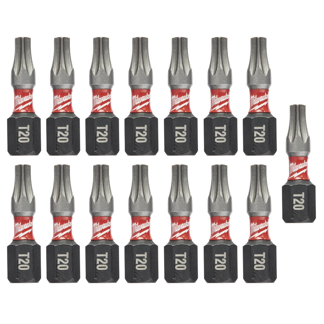 Top-Quality Milwaukee SHOCKWAVE™ 1 T20 Impact Bit 15 Contractor PK Contemporary