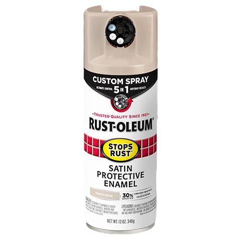 Versatile Rust-Oleum Protective Enamel w 5-in-1 Spray Satin French Beige Quality