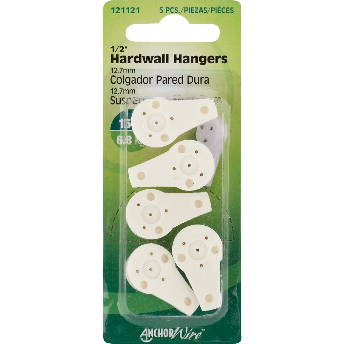 Expertly Made Hillman Anchor Wire 15 Lb. Capacity Hardwall Hanger 5-Count Verified