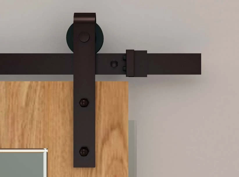 Carefully Designed Orca Hardware Oil-Rubbed Bronze 6′ Barn Door Flat Track Kit with Standard Drop Hangers Original
