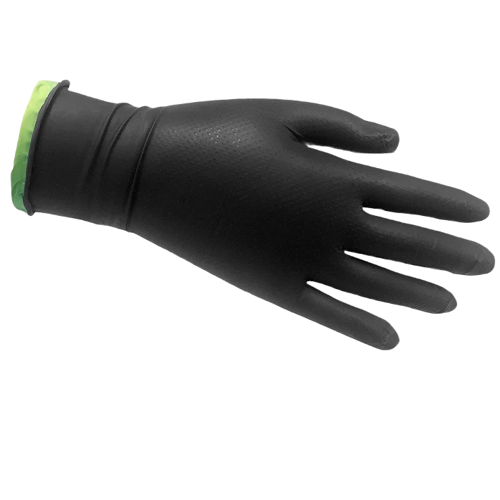 World-Class Get-A-Grip® Black Nitrile 2XL Gloves. 100-Pack Premium Material