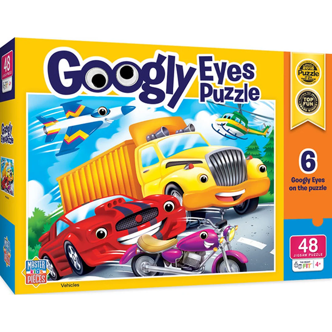 Responsible MasterPieces Googly Eyes 48-Piece Vehicles Kids Puzzle Efficient