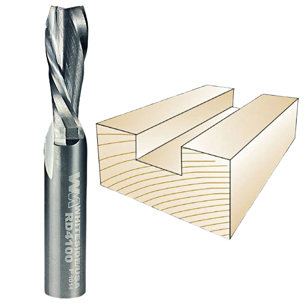 Exceptional Whiteside Spiral Downcut Bit 3 8 in. SH x 3 8 in. CD x 1 in. CL Prestigious