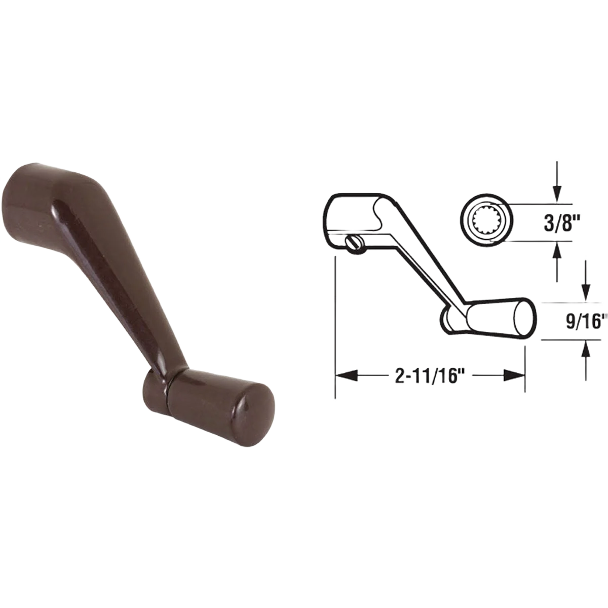 Natural Prime-Line Slide-Co Bronze Die-Cast Casement Window Crank Handle Selected