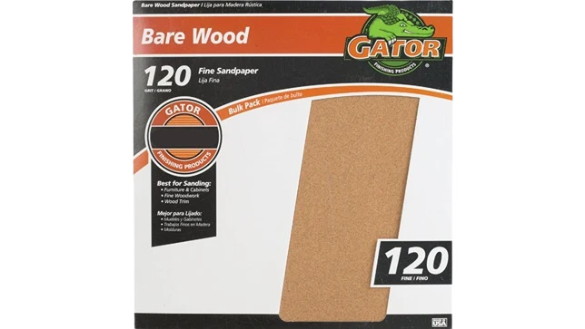 Safe Gator 9 x 11 120-Grit Fine Sandpaper Single Sheet First-Class