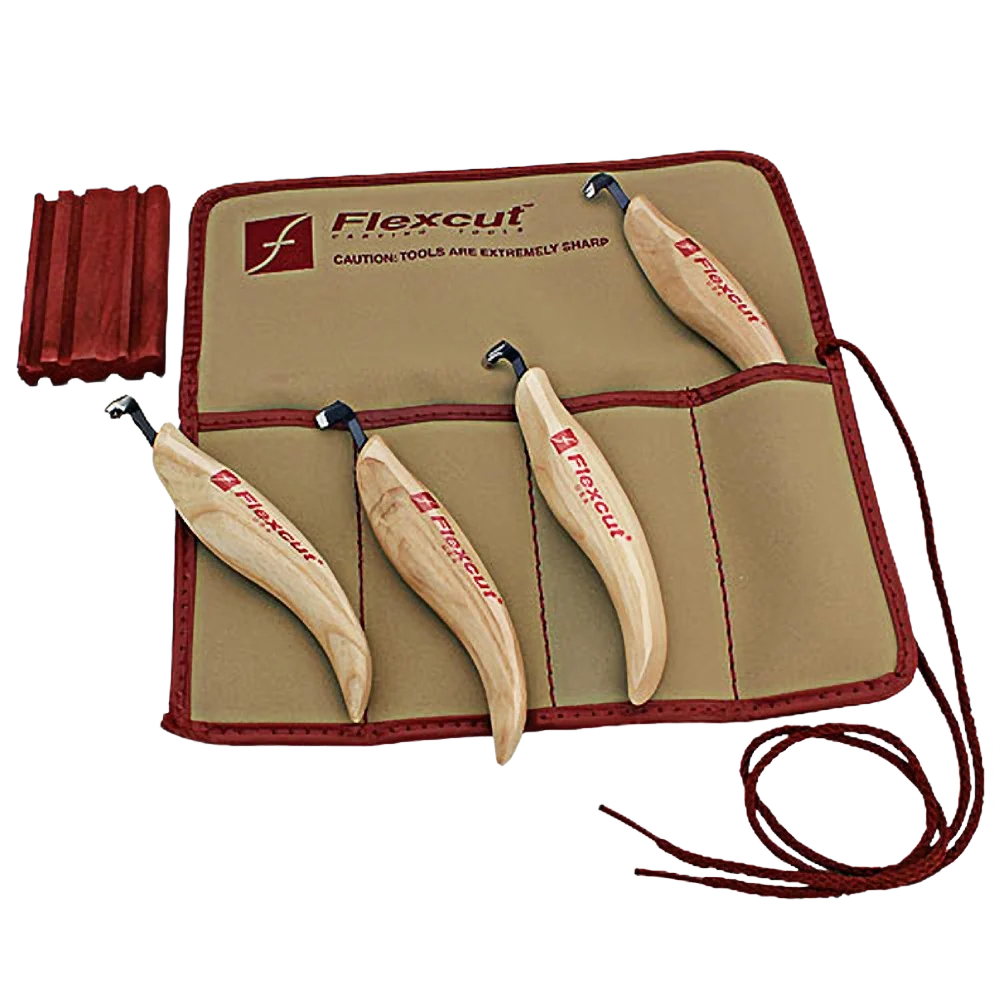 Authentic Flexcut 4 Pc. Left Handed Scorp Set Advanced