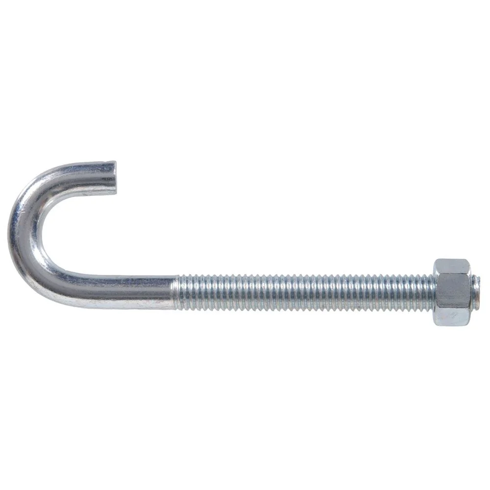 Exclusive Hillman 1 4-20 x 2-5 16 In. Zinc-Plated J-Bolts w Hex Nut Organic