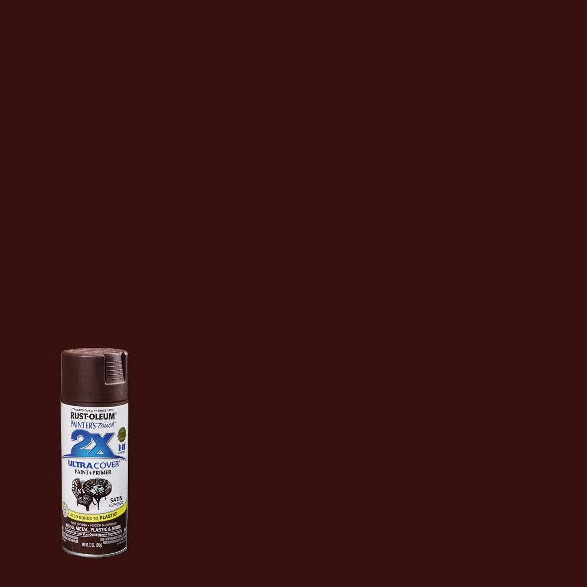 User-Friendly Rust-Oleum Painters’ Touch 2X Espresso Satin Spray Paint Primer 12 oz. Trusted