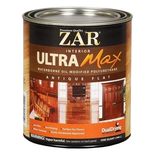 Solid ZAR Ultra Max Flat Polyurethane Quart Optimized