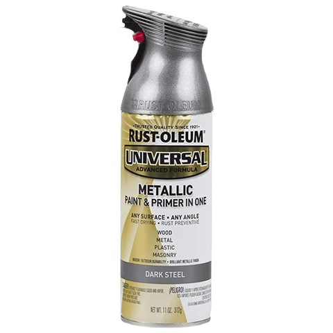 Recyclable Rust-Oleum Universal Dark Steel Metallic Spray Paint 11 oz. Unique