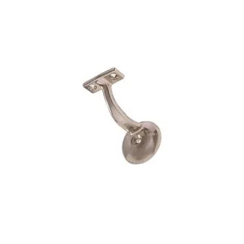 Easy-to-Use Hardware Essentials Nickel Ornamental Handrail Bracket Poly-bag Reusable