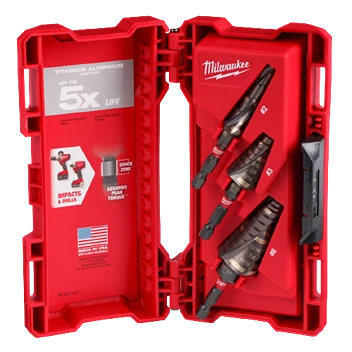 Easy-to-Use Milwaukee SHOCKWAVE™ Impact Duty™ 3-PC Mechanical Step Bits Excellent