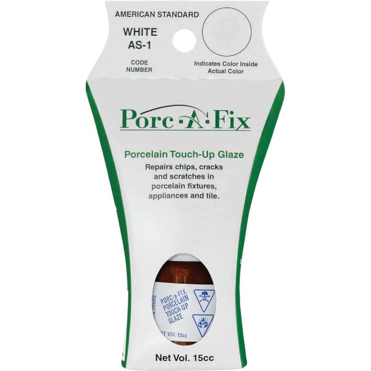 Specialty Fixture-Fix Porc-A-Fix Black High Gloss Porcelain Touch-Up Paint Glaze 15cc Reusable