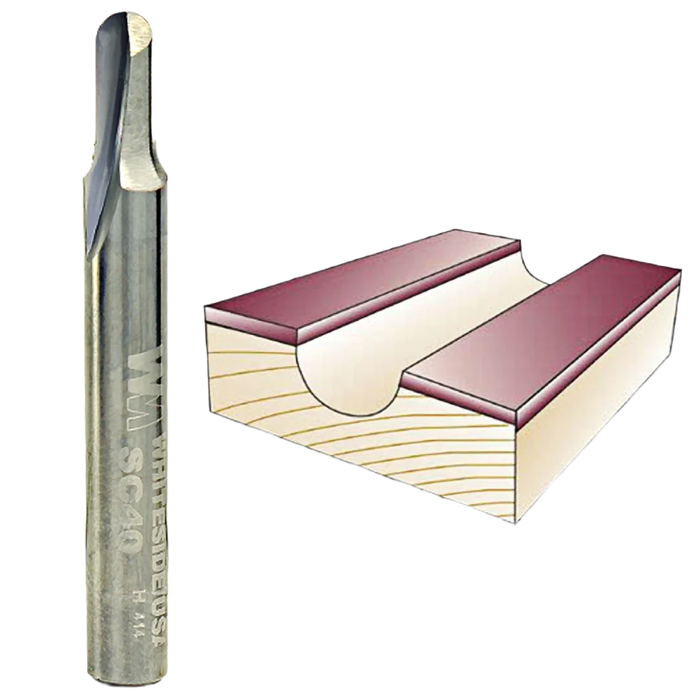 Refined Whiteside Core Box Bit 1 4 in. SH x 3 32 in. R x 3 16 in. CD Efficient