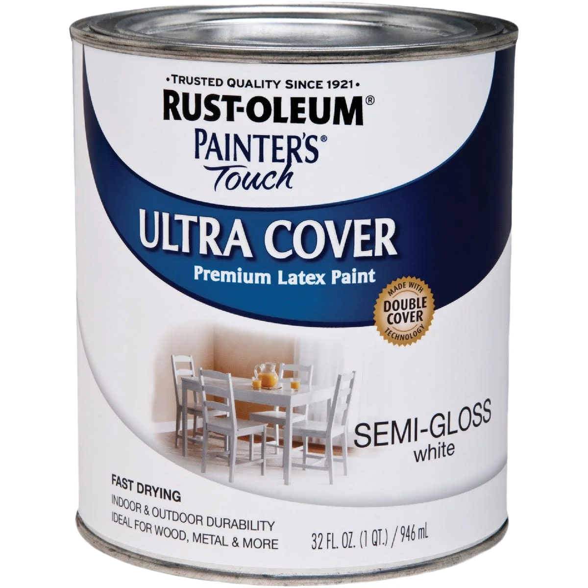 Smart Rust-Oleum Painter’s Touch 2X Ultra Cover Semi-Gloss White Brush-On Enamel 1 Qt. Healthy