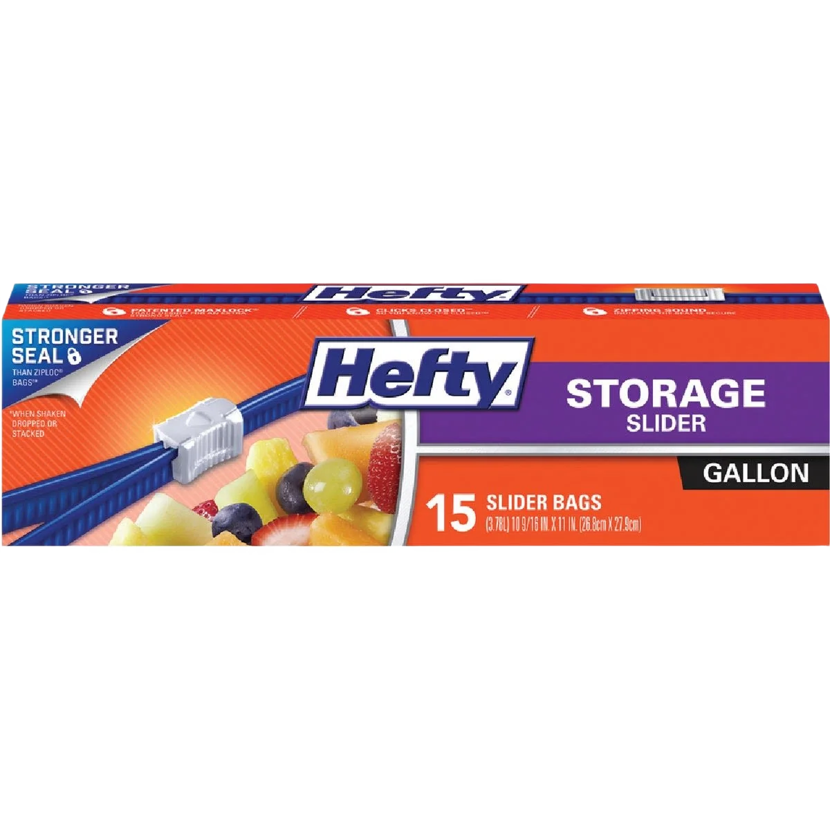 Elegant Hefty Slider Food Storage Bags 15 Pack Specialty