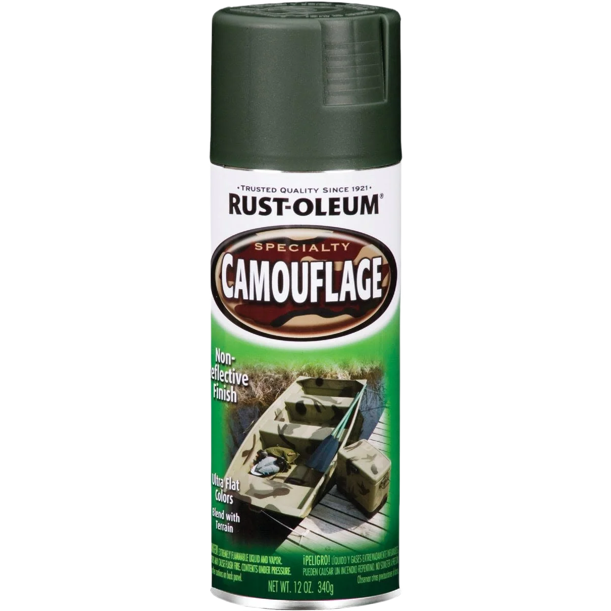 Convenient Rust-Oleum Camouflage Deep Forest Green Spray Paint 12 oz. Lightweight