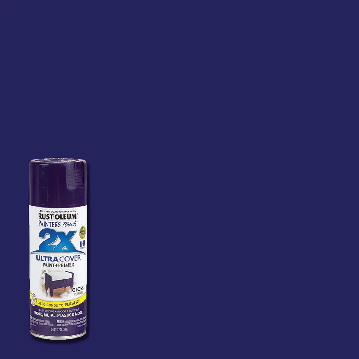 Green Rust-Oleum Painters’ Touch 2X Purple Gloss Spray Paint Primer 12 oz. Trusted