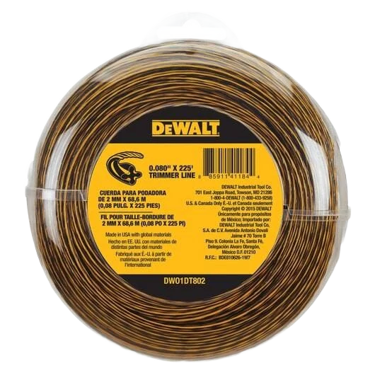 Environmentally Friendly DEWALT 0.080 x 225 ft. Trimmer Line Pure
