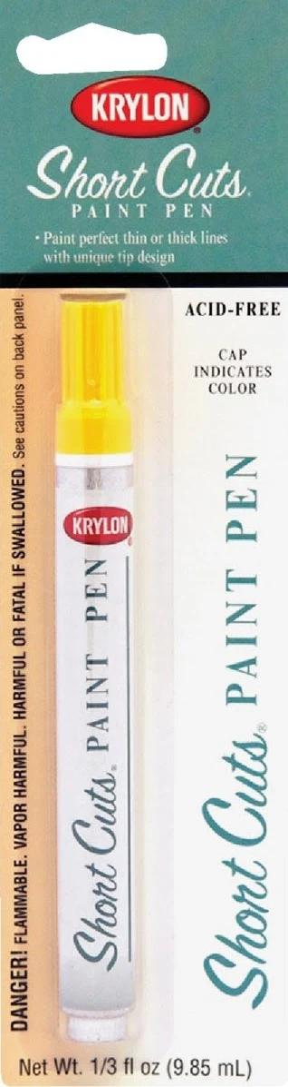 Innovative Krylon Short Cuts Sun Yellow Paint Pen Recyclable