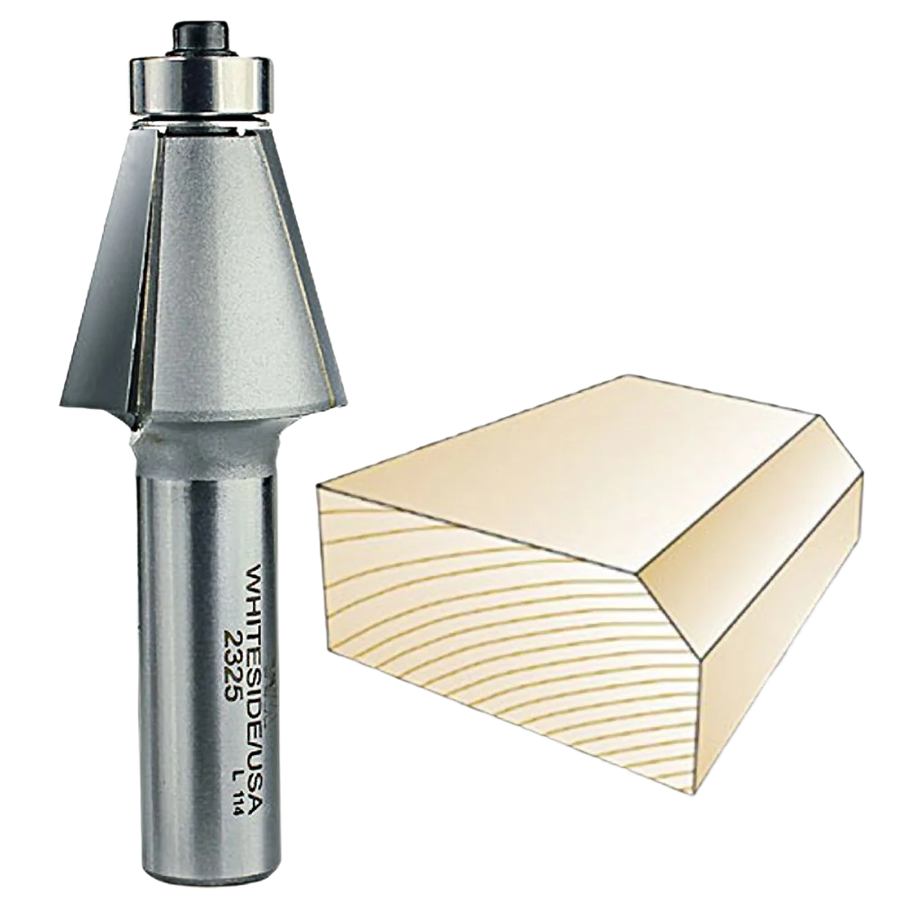 Fine Whiteside 15 deg. Edge Bevel Bit 1 2 in. SH x 1 in. CL x 15 16 in. CH Innovative