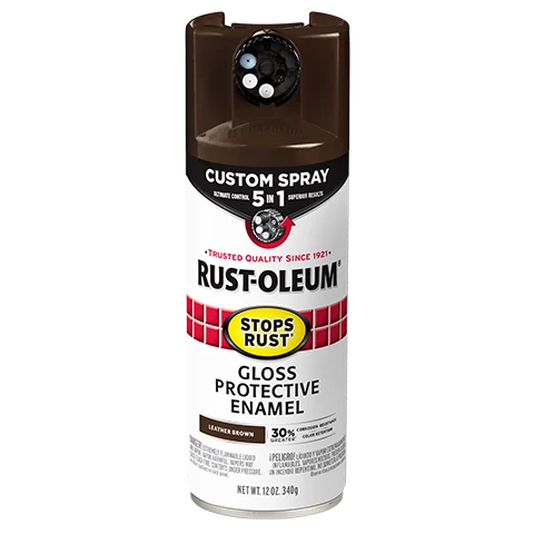 Elite Rust-Oleum Protective Enamel w 5-in-1 Spray Gloss Leather Brown Verified