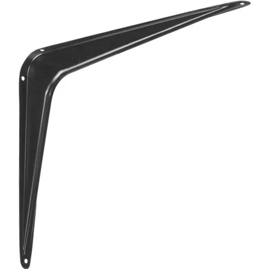 Relaxed National Hardware 10 D. x 12 H. Black Steel Shelf Bracket Fine